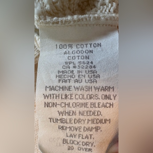 VTG Shenandoah Sweater Cream embroidered Bald Eagle Mountains chunky-knit Sz XXL - Picture 7 of 9